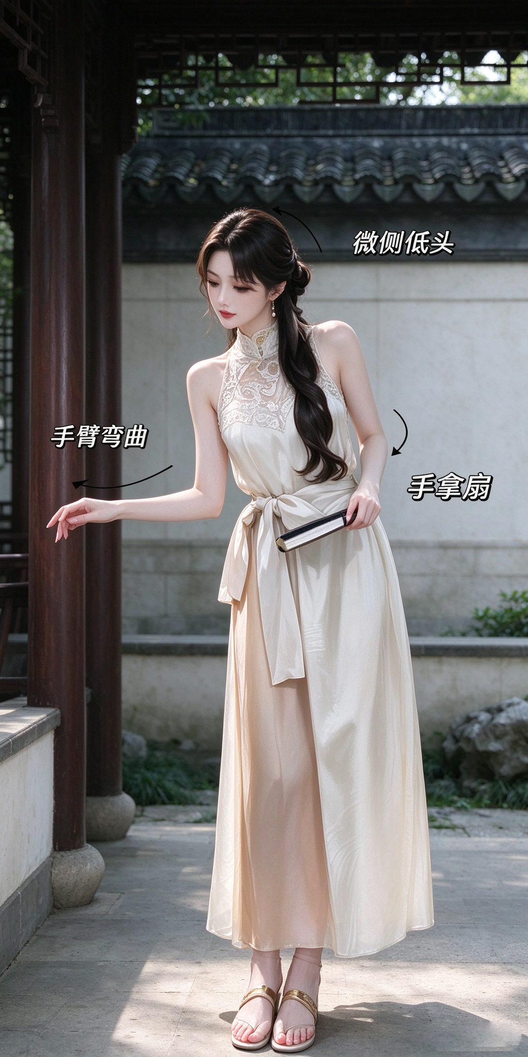 月白雅韵 新中式旗袍高贵万能摆拍6式